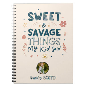 Carnet Choses douces et sauvages que mon enfant a dites