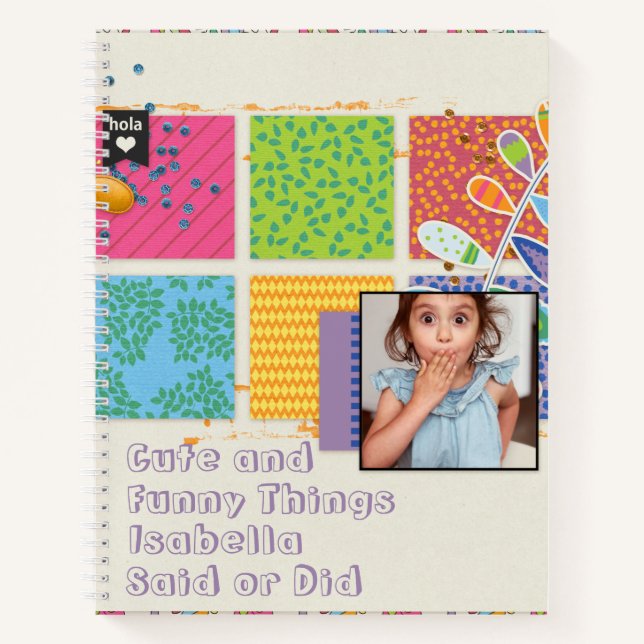 Carnet Choses mignonnes et drôles que mon enfant a dites  (Devant)