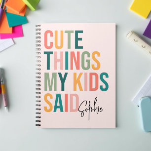 Carnet Choses Mignonnes Que Mes Enfants Ont Dites Cadeau