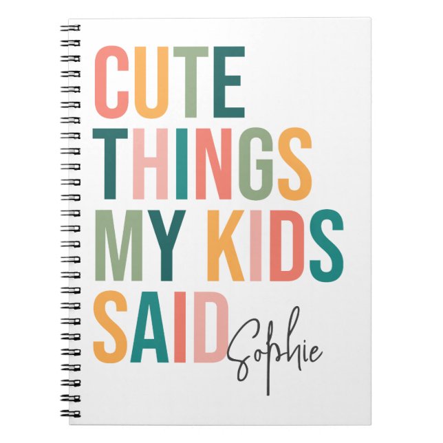 Carnet Choses Mignonnes Que Mes Enfants Ont Dites - Mémoi (Devant)