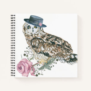 Carnet Chouette aquarelle