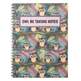 Carnet Chouette colorée mignonne Motif personnalisé