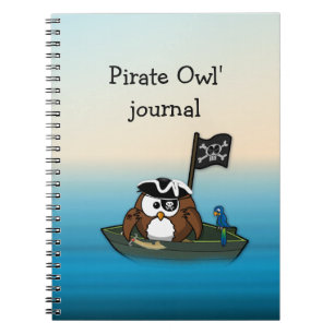 Carnet chouette de pirate - fête d'anniversaire