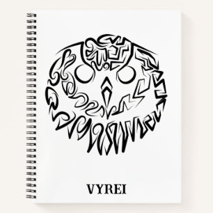 Carnet Chouette tribale noire et blanche