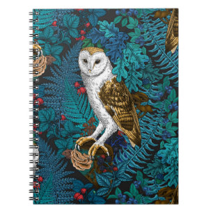 Carnet Chouettes, fougères, chênes et baies 3