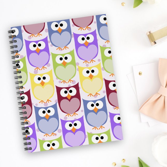Carnet Chouettes mignonnes, Chouette Motif, Chouettes pou (Créateur téléchargé)