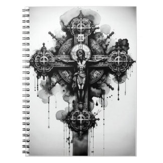 Carnet Christ sur la Croix, noir et blanc