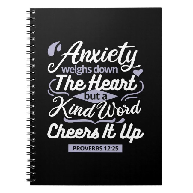 Carnet Christian Encouragement Quote – Anxiety & Kindness (Devant)