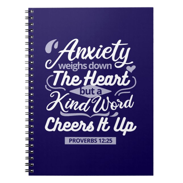 Carnet Christian Encouragement Quote – Anxiety & Kindness (Devant)