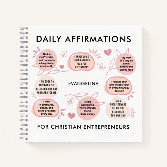 Carnet Christian Entrepreneurs Daily Affirmations Prayer (Devant)