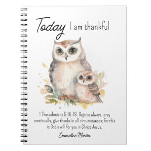 Carnet Christian Gratitude Bible Verse Ows
