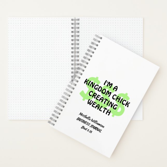 Carnet Christian KINGDOM CHICK Femme Entrepreneur (À l'intérieur)