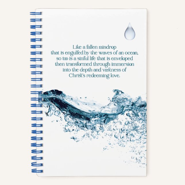 Carnet Christian Raindrop Gospel Love Citation 5,5 x 8,5 (Recto)