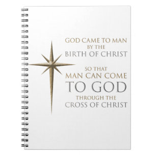 Carnet Christmas Christian Faith Star : Birth & Cross