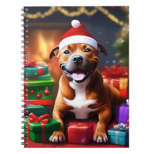 Carnet Christmas Staffordshire Bull Terrier