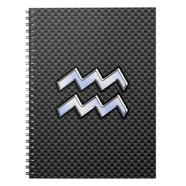 Carnet Chrome Aquarius signe zodiaque Styles de fibre de  (Devant)