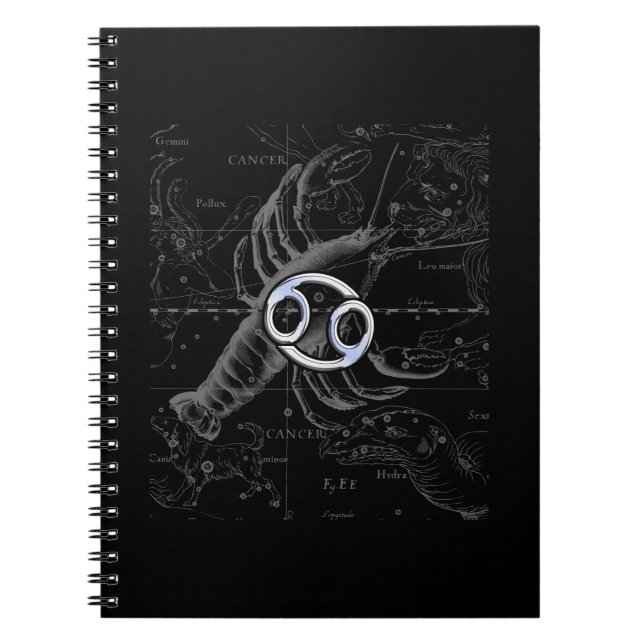 Carnet Chrome comme Cancer Zodiac Constellation Hevelius (Devant)
