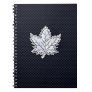 Carnet Chrome Like Maple Leaf Carbon Fiber Print