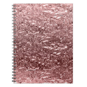 Carnet Chrome Métallisé Liquide Rose Gold Chic Glam