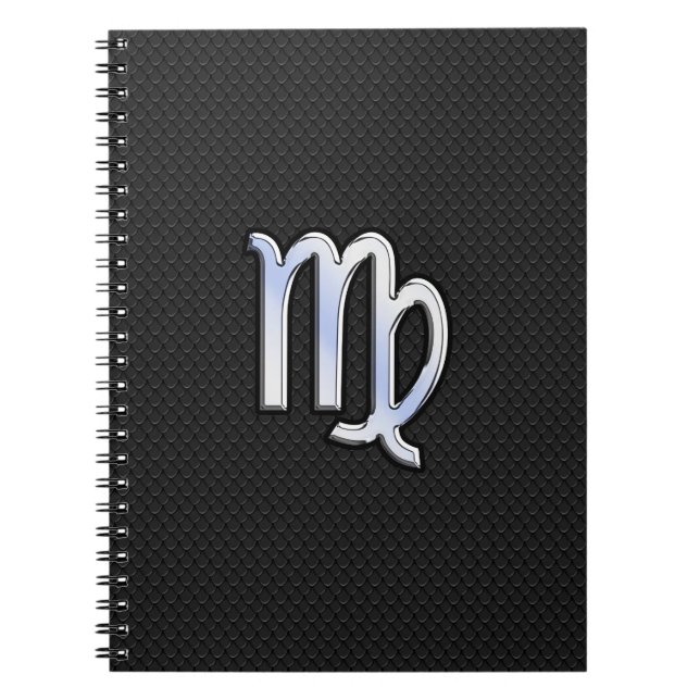 Carnet Chrome Virgo Zodiac Connexion style peau de serpen (Devant)