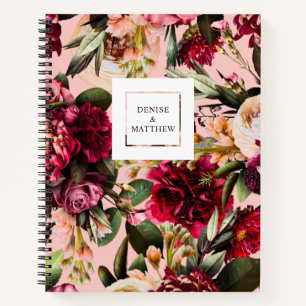 Carnet Chrysanthème romantique sur Gossamer Pink