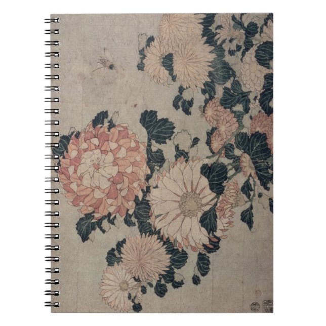 Carnet Chrysanthèmes (bois de graveur de couleur) (Devant)