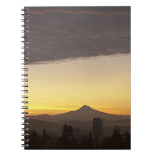 Carnet Ciel à l'aube sur Portland et Mt. Hood, Oregon