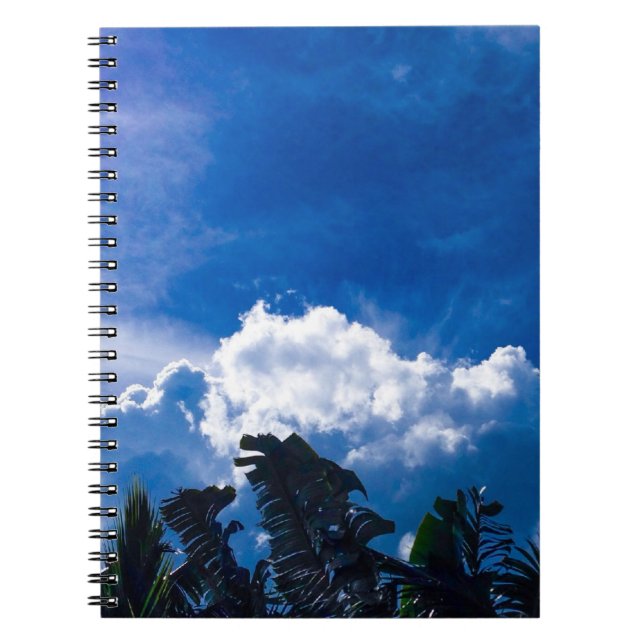 Carnet Ciel bleu clair avec des nuages (Devant)