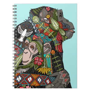 Carnet ciel d'amour de chimpanzé
