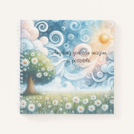 Carnet Ciel tourbillonnant / Marguerites & Citation