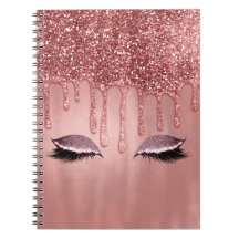 Cils Rose Gold Glitter Pink Drips