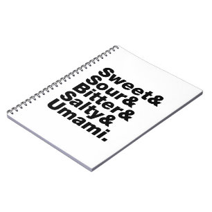 Carnet Cinq saveurs de base