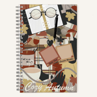 Carnet circulaire d'automne cosy