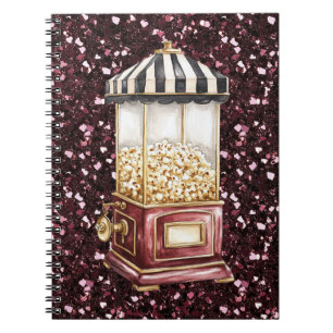 Carnet Cirque de Popcorn Pailleté Bourgogne