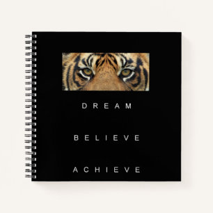 Carnet Citation d'auto amélioration élégante Tiger Eyes M
