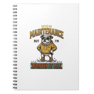 Carnet Citation de Bulldog Drôle Gravure Vintage T-Shirt 