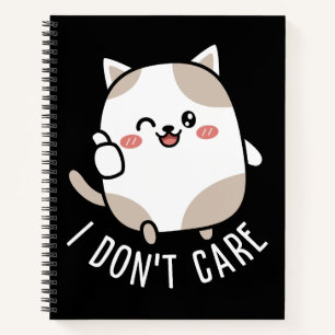 Carnet Citation de chat mignon drôle sarcastique pouce le