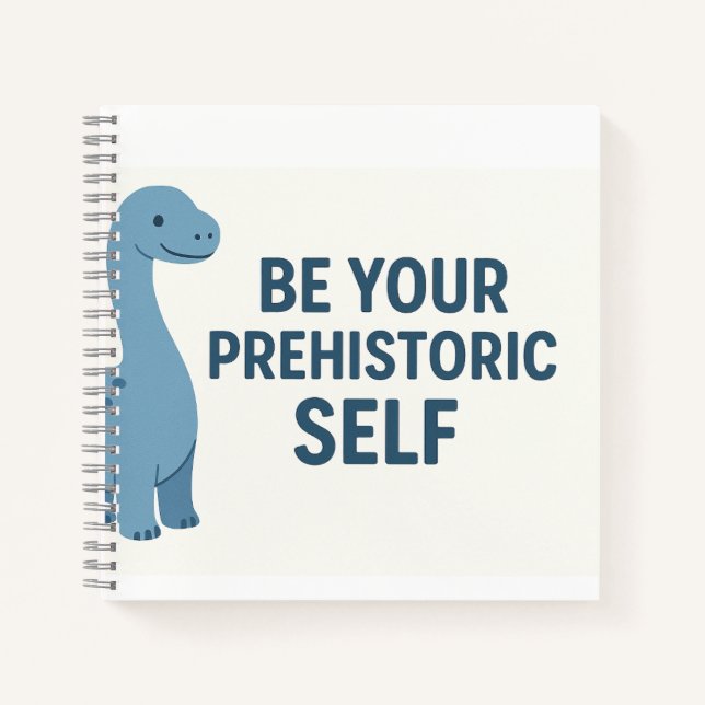Carnet Citation de dinosaure bleu – « Soyez votre propre  (Devant)