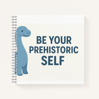 Carnet Citation de dinosaure bleu – “Soyez votre propre s
