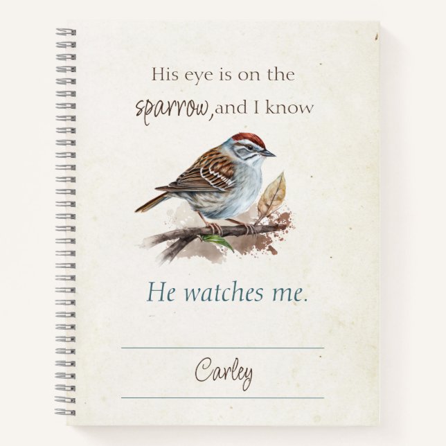 Carnet Citation de foi Son oeil est sur l'aquarelle du Br (Devant)