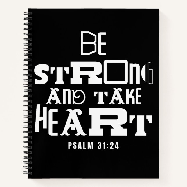 Carnet Citation de la Bible Inspirationnelle Soyez fort e (Devant)