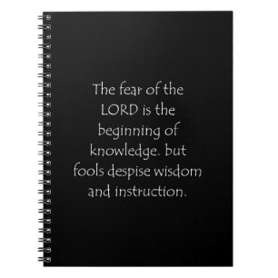 Carnet Citation de l'Écriture Proverbes 1 7