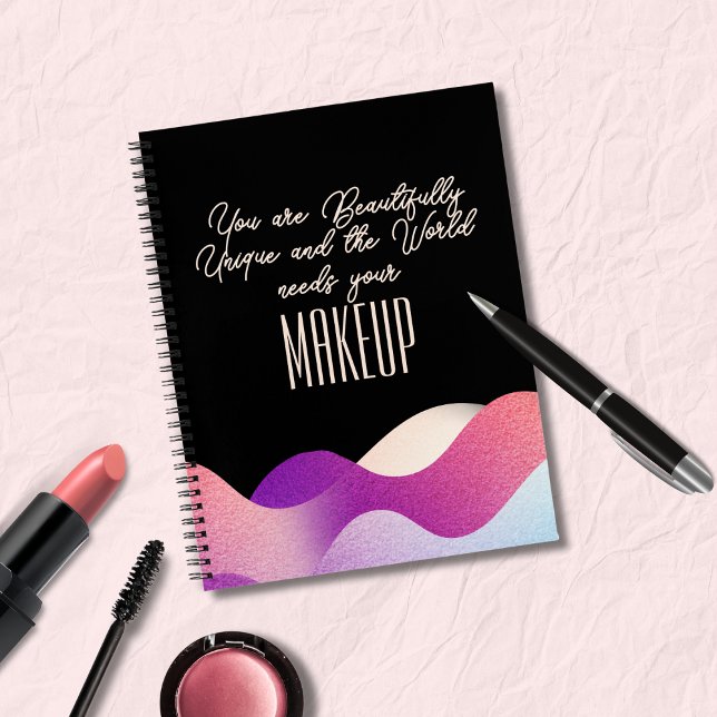 Carnet Citation de maquillage amusante de la vague modern (Créateur téléchargé)