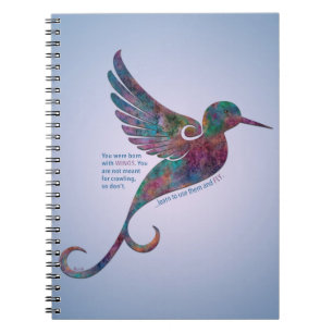 Carnet Citation de Rumi "vous étiez nés avec des ailes "