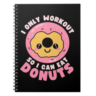 Carnet Citation de sport drôle Kawaii Donuts