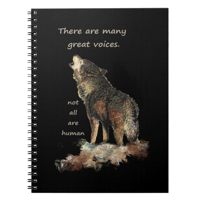 Carnet Citation de Wolf Inspirationnel de Great Voices (Devant)