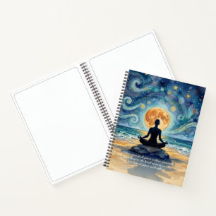 Carnet Citation de Yoga Méditation Ciel Nocturne Étoilé L