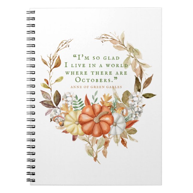Carnet Citation d'octobre d'Anne of Green Gables (Devant)