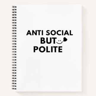 Carnet Citation drôle d'introverti antisocial mais poli
