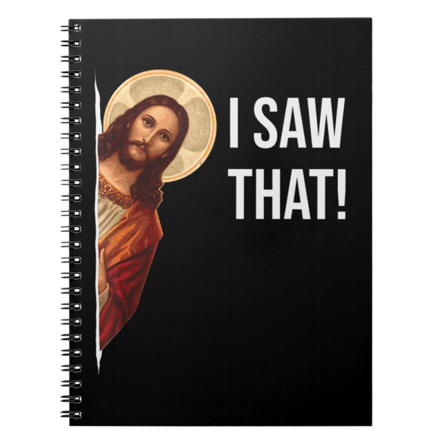Carnet Citation Drôle Jésus Mème J'Ai Vu Ce Chrétien T-Sh (Devant)